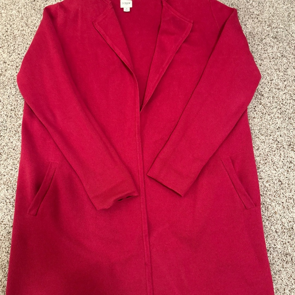 J Crew Coatigan - size M, Berry color